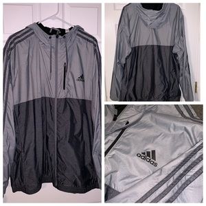 Adidas Gray Windbreaker